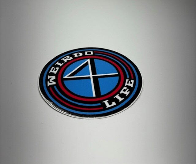 Custom 3-inch Water Bottle Stickers and Car Decals Stickers Weirdo4Life Porsche (Light Blue and Red) 