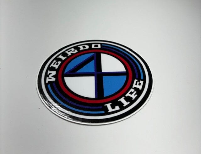 Custom 3-inch Water Bottle Stickers and Car Decals Stickers Weirdo4Life Cars (Blue Red Purple and White) 