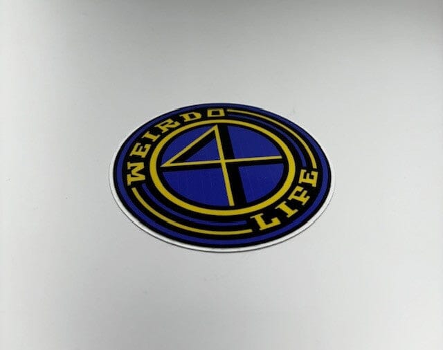 Custom 3-inch Water Bottle Stickers and Car Decals Stickers Weirdo4Life Master Logo (Purple and Yellow) 