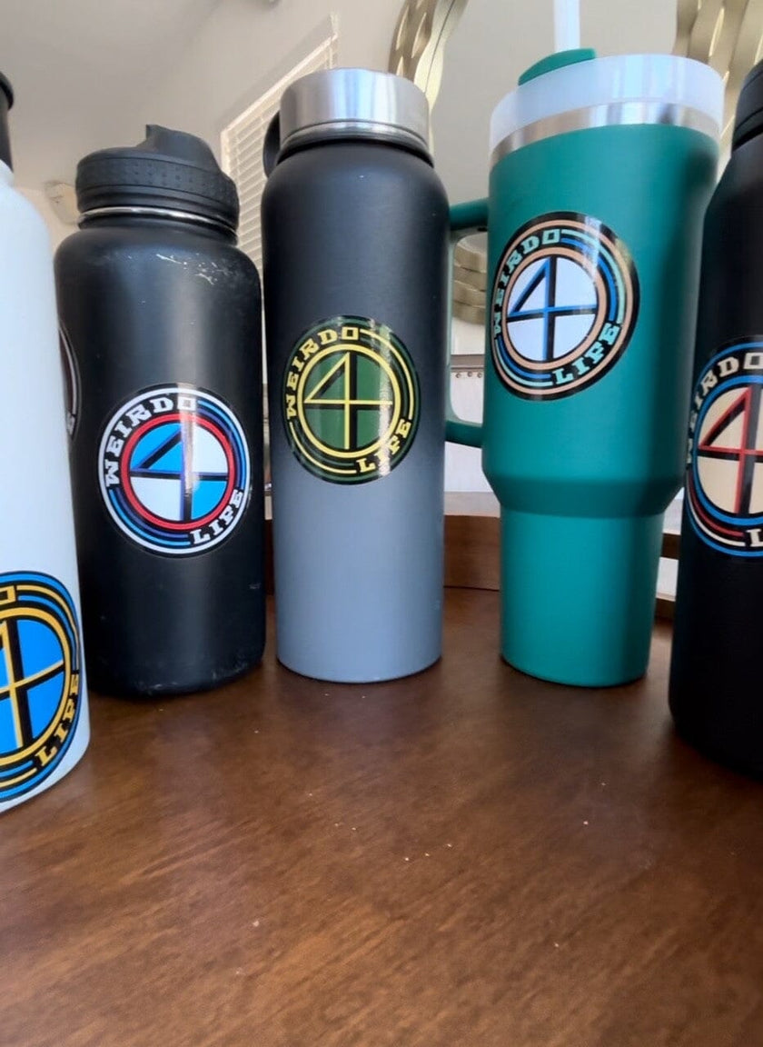 Custom 3-inch Water Bottle Stickers and Car Decals Stickers Weirdo4Life 