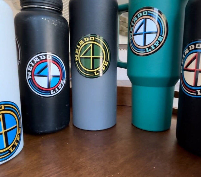 Custom 3-inch Water Bottle Stickers and Car Decals Stickers Weirdo4Life 